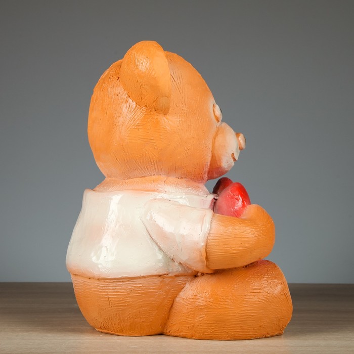 Копилка "Мишка с сердцем" коричневый 27см