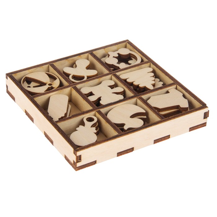 Набор заготовок в коробке "Малыш", 27 штук, 3х2.5см