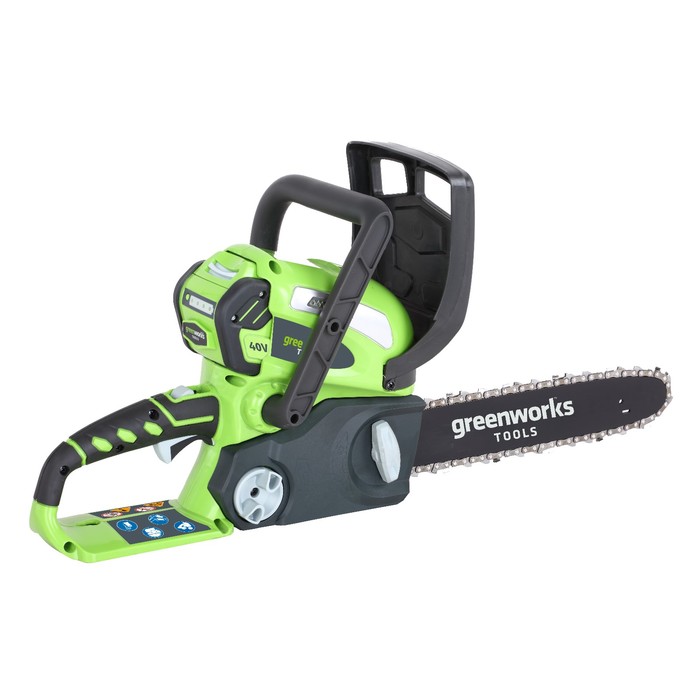 Пила цепная GreenWorks G40CS30, 40В, 12", 3/8", 45 зв., БЕЗ АКК. И ЗУ