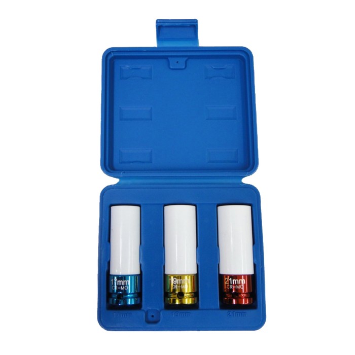 Набор ударных головок GATX G-520B3K, 1/2", 17/19/21 мм, в кейсе