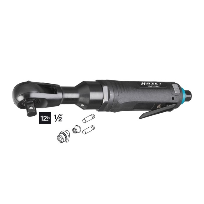 Трещотка пневматическая HAZET 9022SR-1, патрон 1/2", штуцер 1/4", рапид