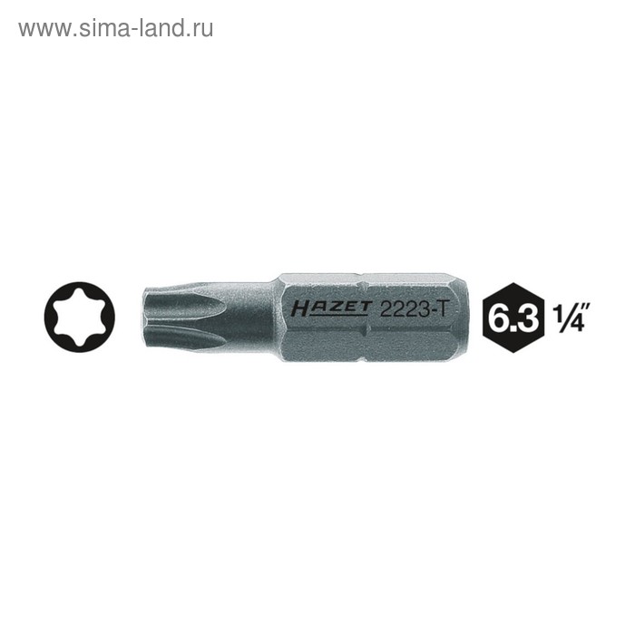 Насадка (бита) HAZET 2223-T10, TORX T10, шестигранный привод 8 5/16