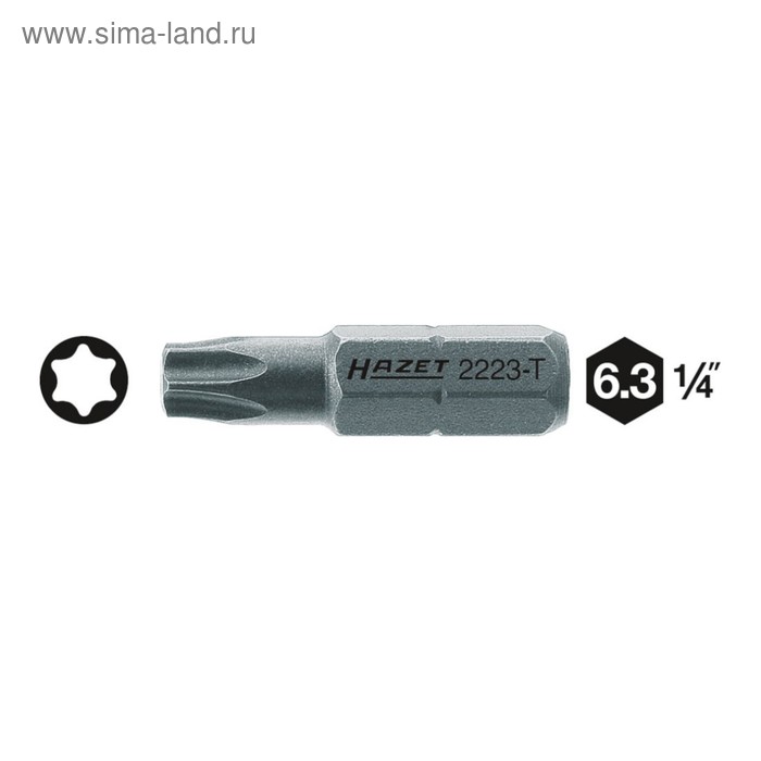 Насадка (бита) HAZET 2223-T25, TORX T25, шестигранный привод 8 5/16