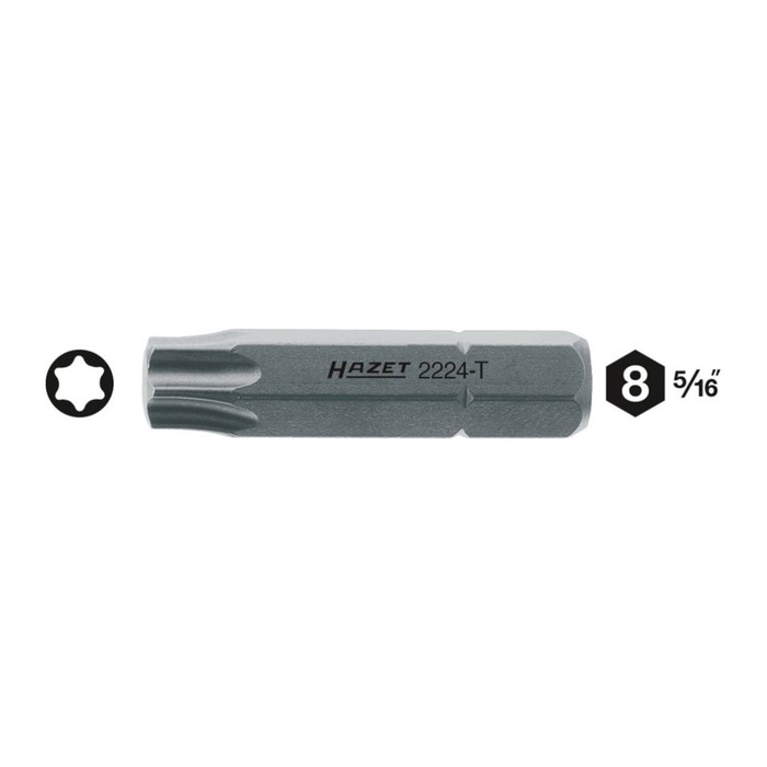 Насадка (бита) HAZET 2224-T45, TORX T45, шестигранный привод 8 5/16"