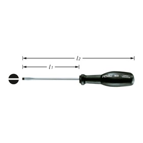 

Отвёртка HAZET 803-25 Trinamic, для плоского шлица, SL2.5 х 80 мм