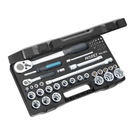 

Набор торцевых головок HAZET 953SPC, с трещоткой, 1/4", 1/2", 47 предметов
