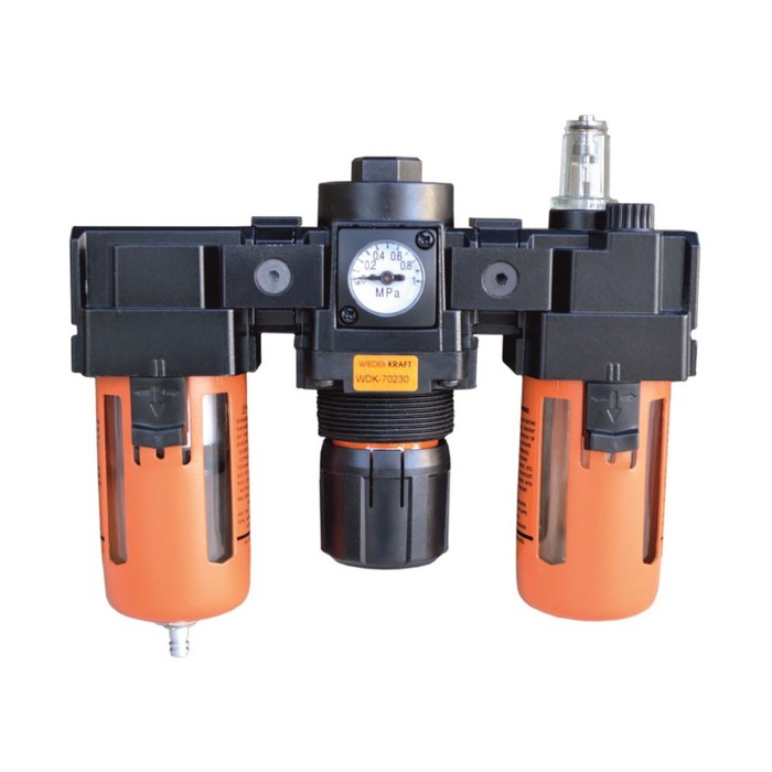 Блок подготовки воздуха WIEDERKRAFT WDK-70230, 3/8", давление до 10 бар.
