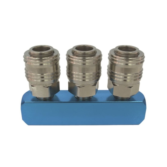 Соединительный тройник WIEDERKRAFT WDK-65359, вход 1/4", 3 выхода Рапид