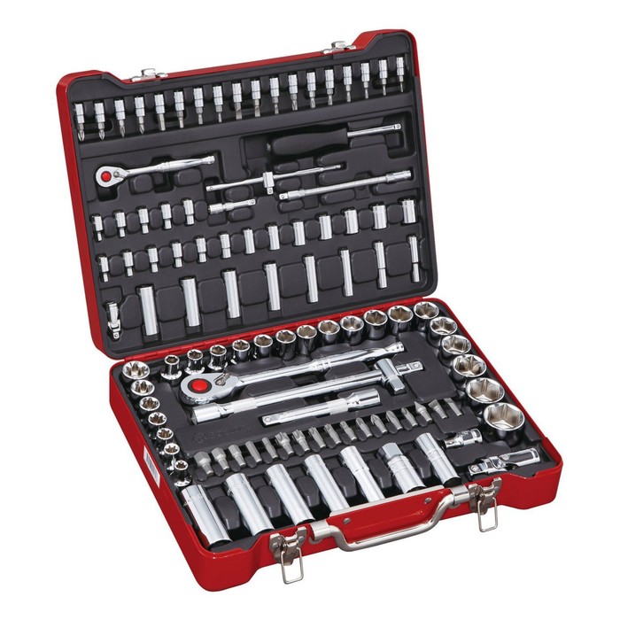 Набор торцевых головок BOVIDIX 380110601, 104 предмета, 1/4", 1/2", металлический бокс