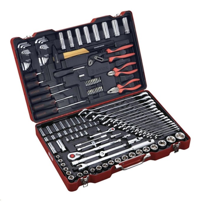 Набор торцевых головок BOVIDIX 6165139, 139 предметов, 1/4",1/2", металлический бокс