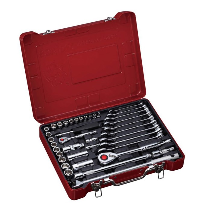 Набор торцевых головок BOVIDIX 380104001, 39 предметов, 1/4", 1/2", металлический бокс