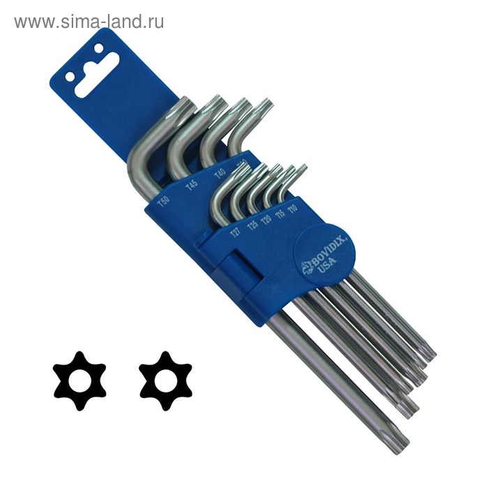 фото Набор ключей bovidix 5980409, torx tamper (tt10,tt15,tt25,тt27, tt30,tt40, тt45, тt50)