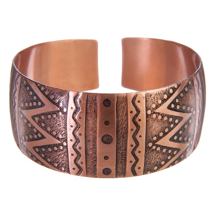 Браслет «Позумент» медь, диаметр 55-75 мм