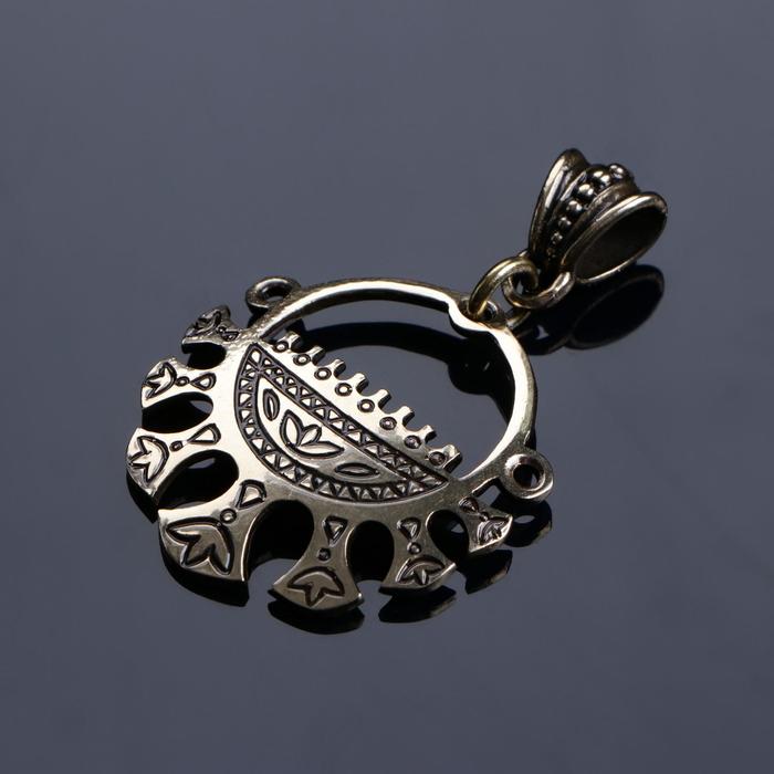 Подвеска оберег «Вятичей»  латунь высота 44, ширина 38