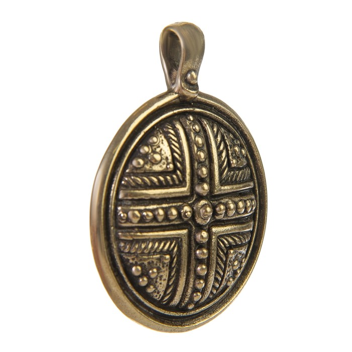 Подвеска оберег «Щит скандинавский» латунь высота 37, ширина 30