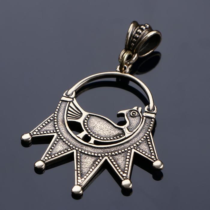 Подвеска оберег «Пятилучевые» латунь высота 45, ширина 39