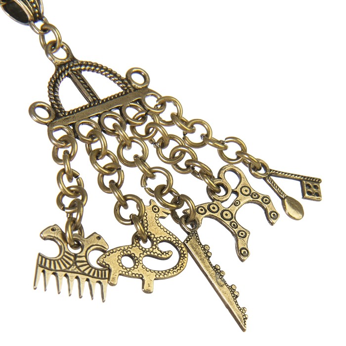 Подвеска оберег «Берегиня» шумящая, латунь