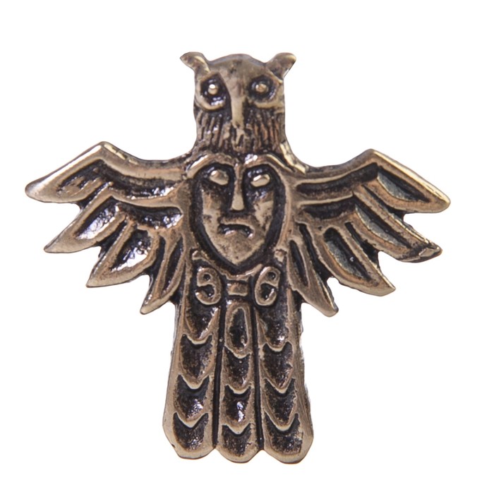 Подвеска оберег «Хранитель духа» латунь высота 31, ширина 31