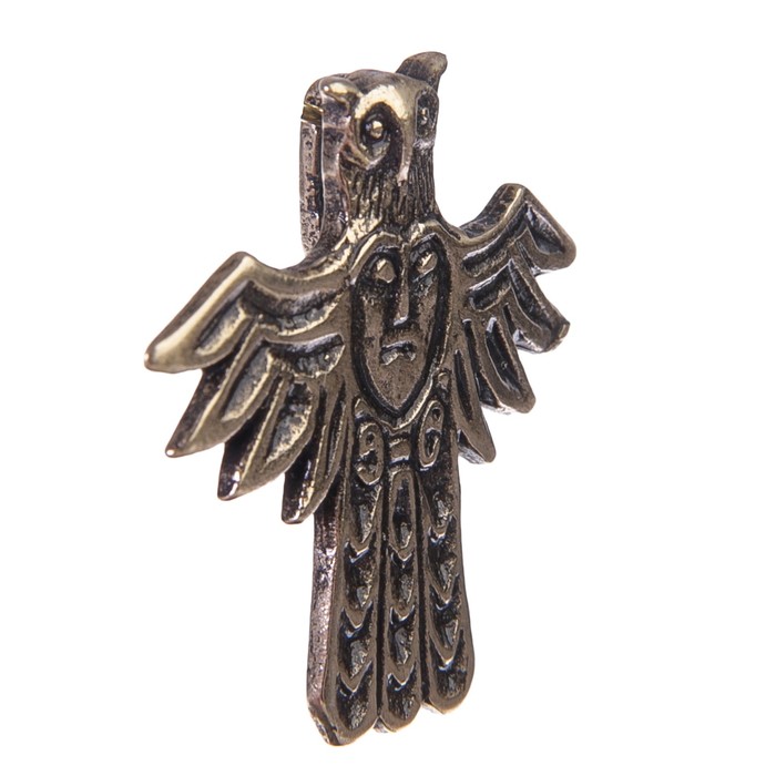 Подвеска оберег «Хранитель духа» латунь высота 31, ширина 31