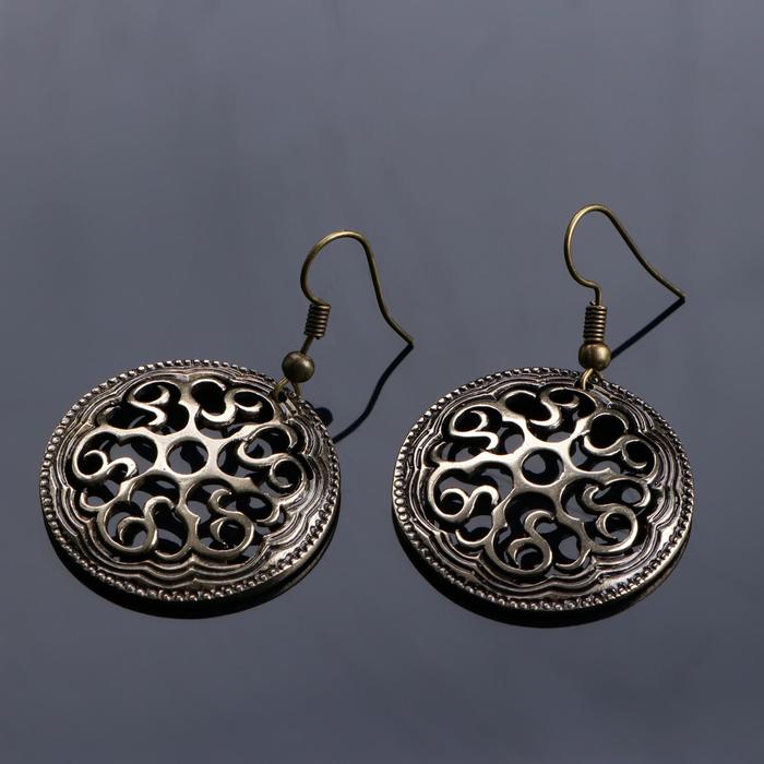 Серьги обереги «Коловрат» латунь