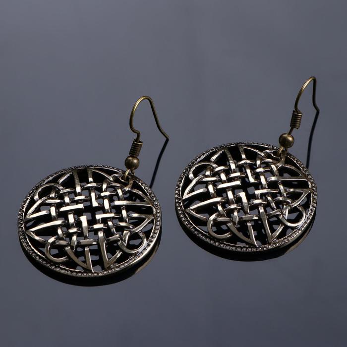Серьги обереги «Кельтский узор» латунь