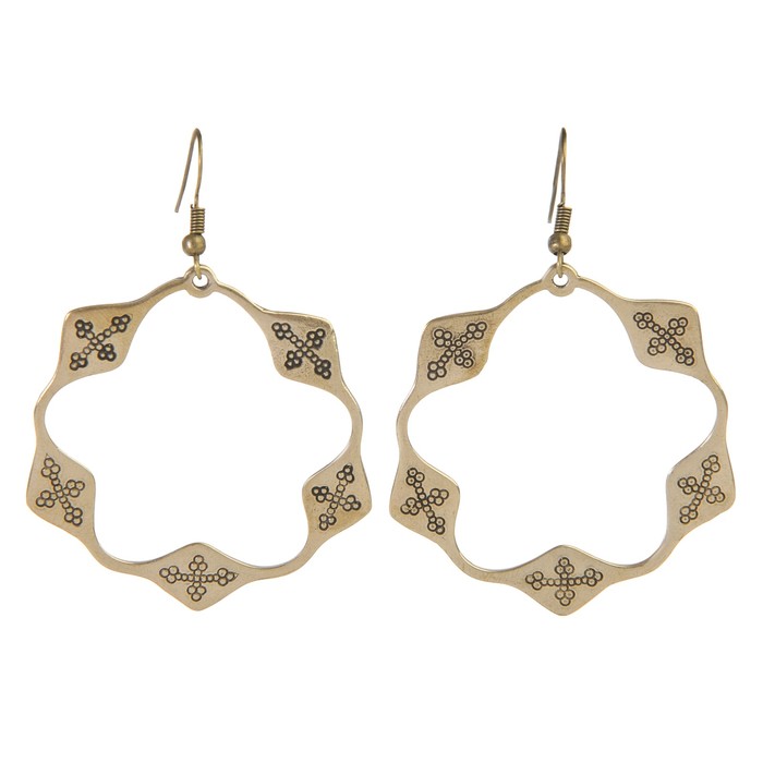 Серьги обереги «Новгородских словен»  латунь