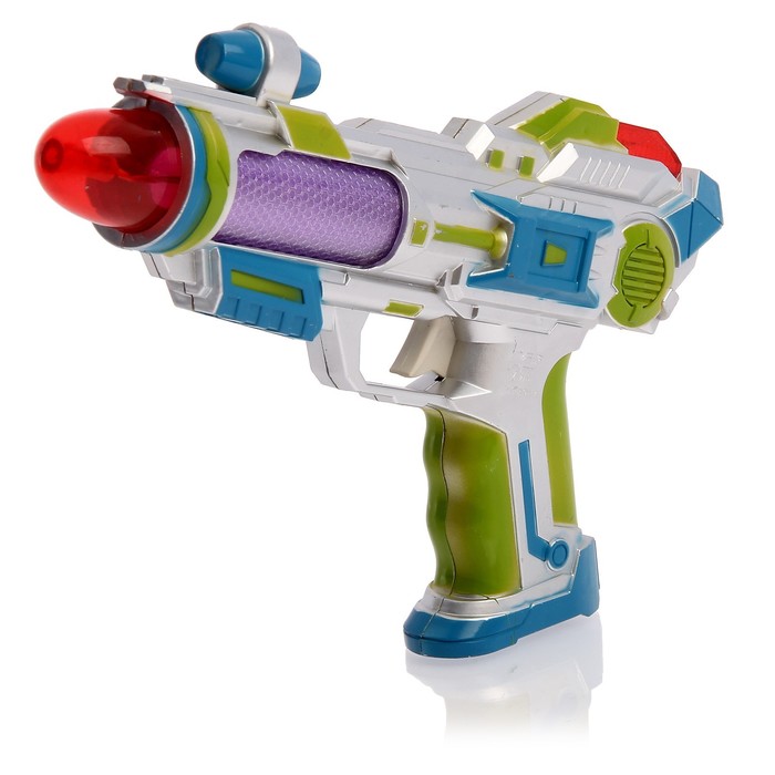 Пистолет "Космо", световые и звуковые эффекты, работает от батареек, цвета МИКС