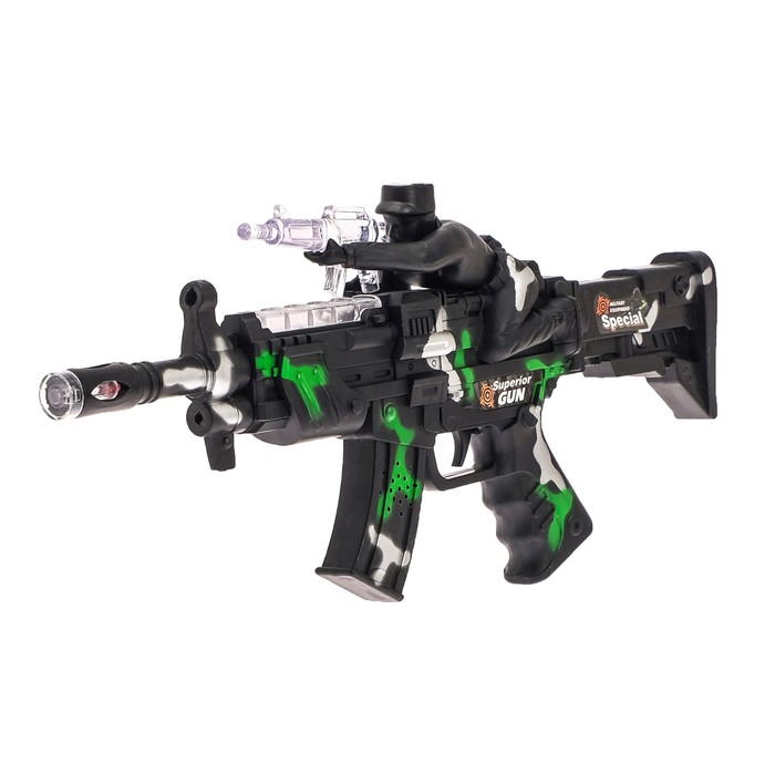 Автомат "Раш", световые и звуковые эффекты, работает от батареек