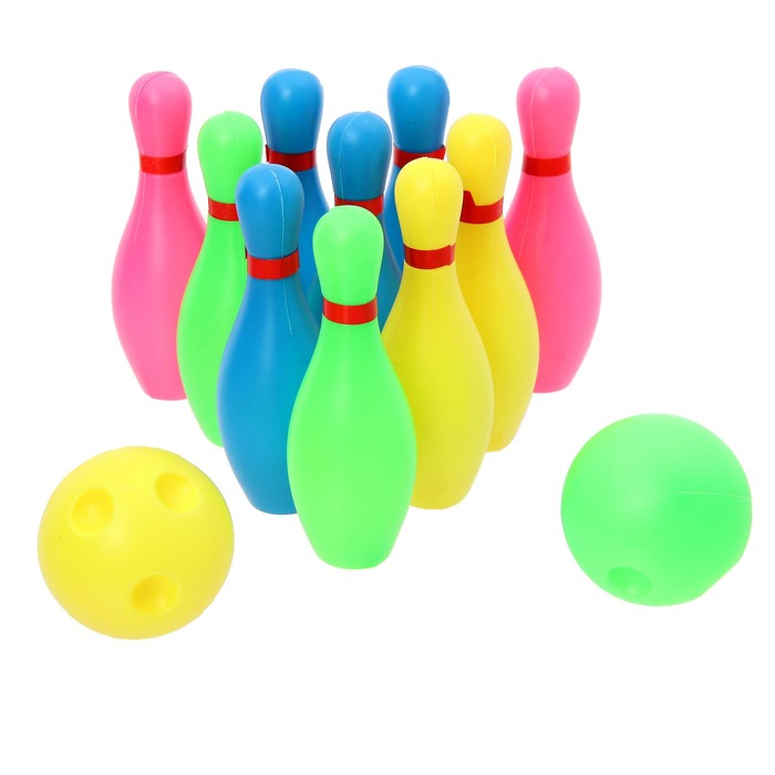 Набор для боулинга "Страйк", 10 кегель, 2 шара