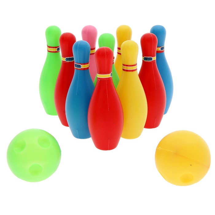 Набор для боулинга "Страйк", 10 кеглей (высота 10,5 см), 2 шара