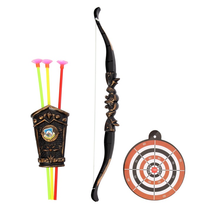 Лук "Рыцарский", с мишенью, стреляет присосками