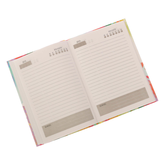 Ежедневник "Краска", твёрдая обложка, А5, 80 листов