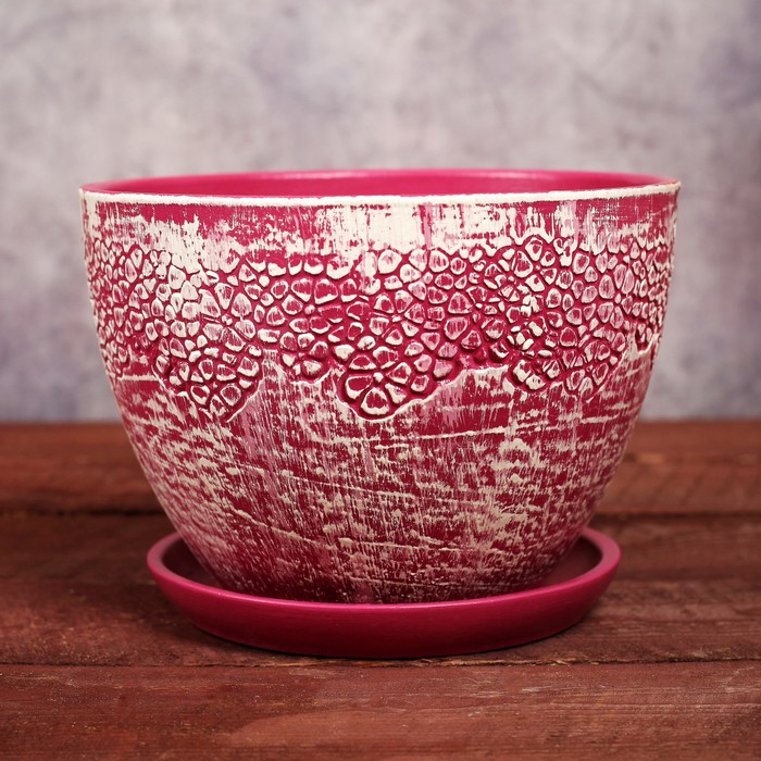 Горшок цветочный "Кружево" №4 Овал 2л