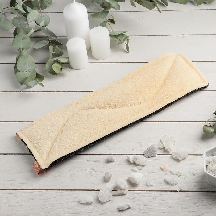 Губка жесткая, банная "День и ночь", цвет МИКС