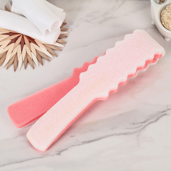 Губка комбинированная, банная "Великан", цвет МИКС