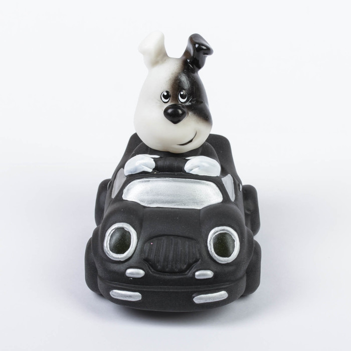 Резиновая игрушка "Пёсик за рулем 3"