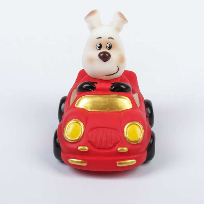 Резиновая игрушка "Пёсик за рулём 4"