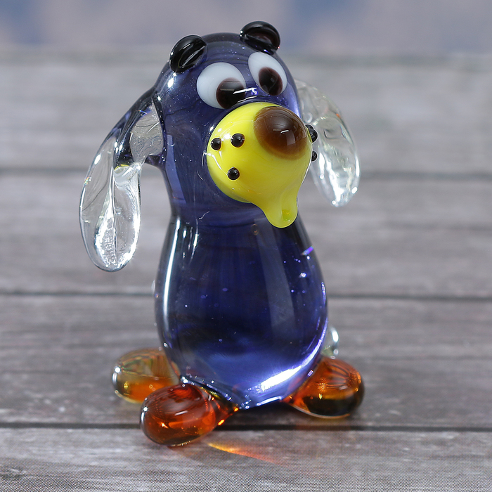 Сувенир стекло средняя фигурка "Собака" 5,6х3х4,8 см