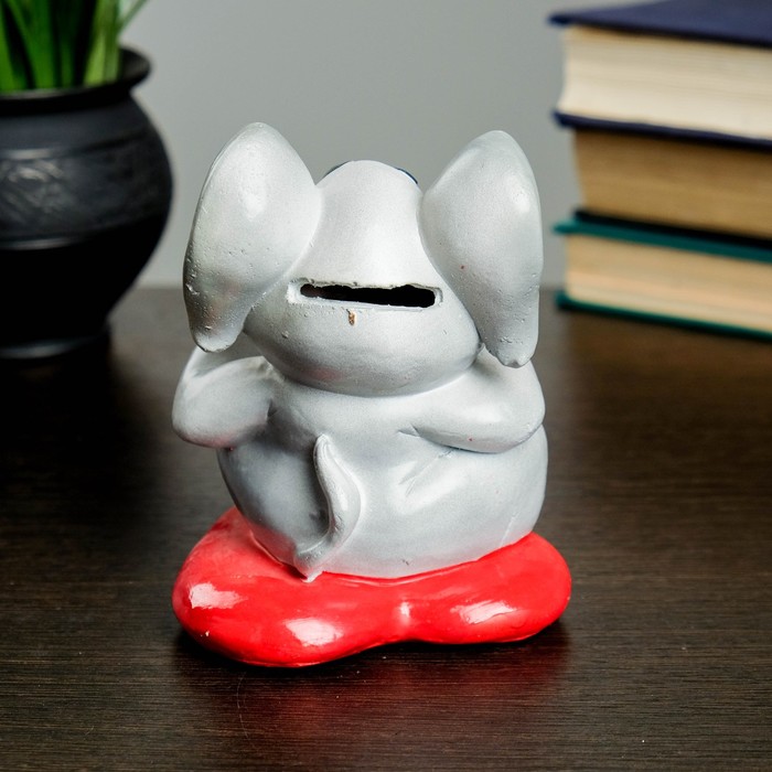 Копилка "Слоненок на сердечке" 14см