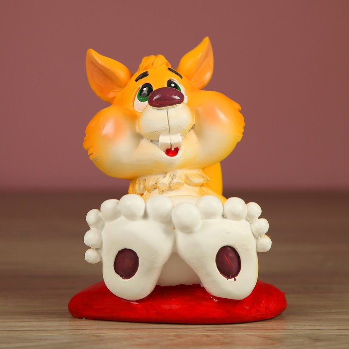 Копилка "Лисенок на сердечке" 14см