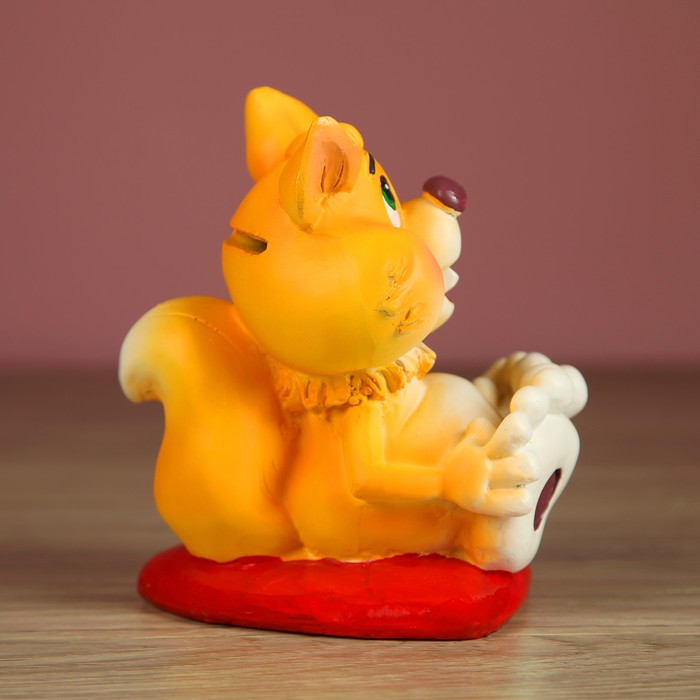 Копилка "Лисенок на сердечке" 14см