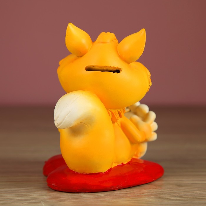 Копилка "Лисенок на сердечке" 14см