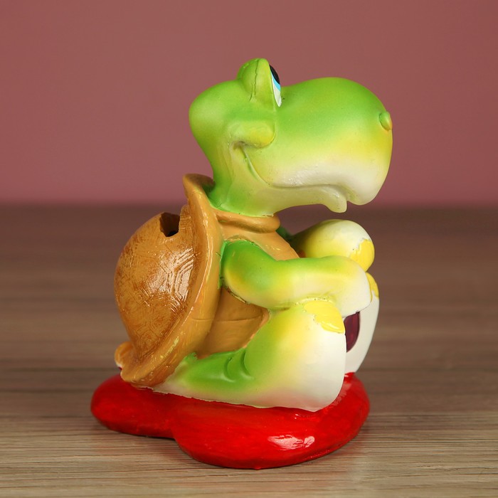 Копилка "Черепашка на сердечке" 14см