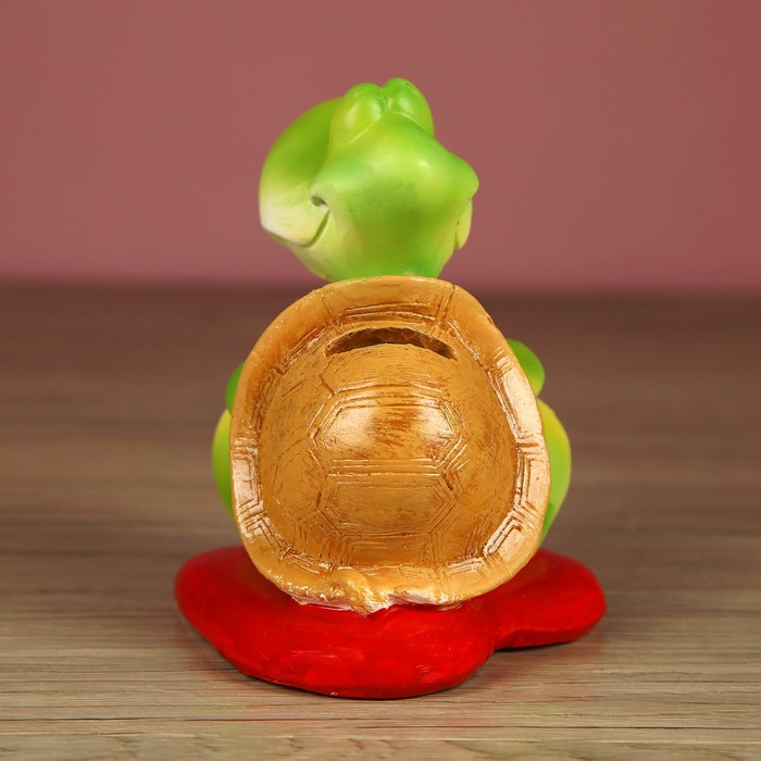 Копилка "Черепашка на сердечке" 14см