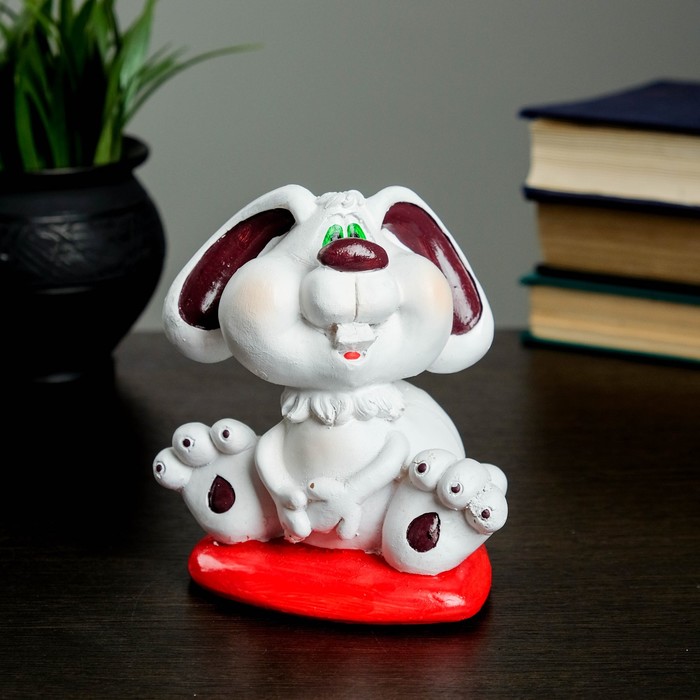 Копилка "Мышка на сердечке" 14см