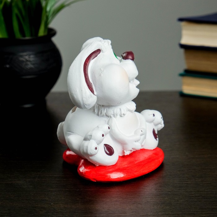 Копилка "Мышка на сердечке" 14см