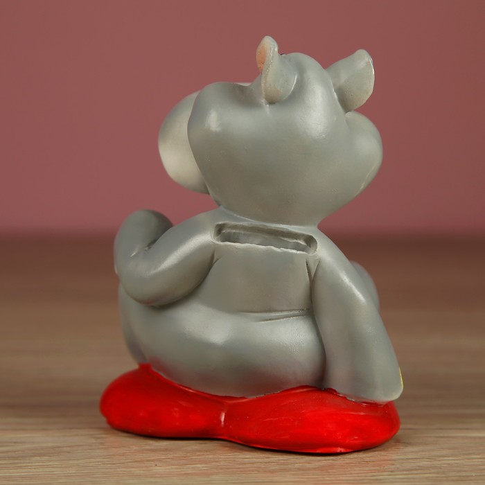 Копилка "Бегемотик на сердечке" 14см