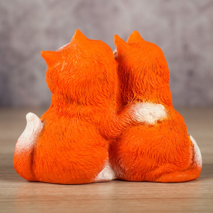 Сувенир "Два кота в обнимку" рыжий, 10х6х8см