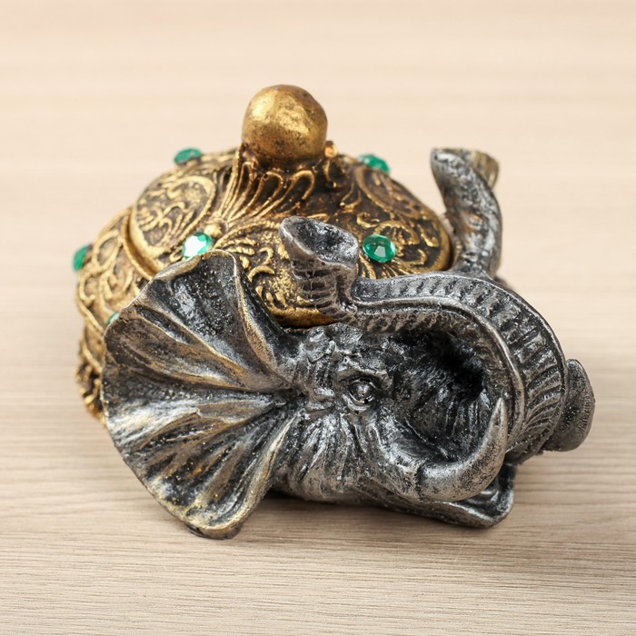 Шкатулка "Слон" металл, 6х6х3,5см