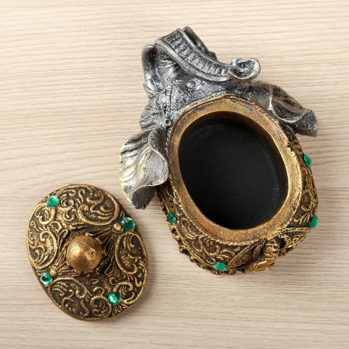 Шкатулка "Слон" металл, 6х6х3,5см